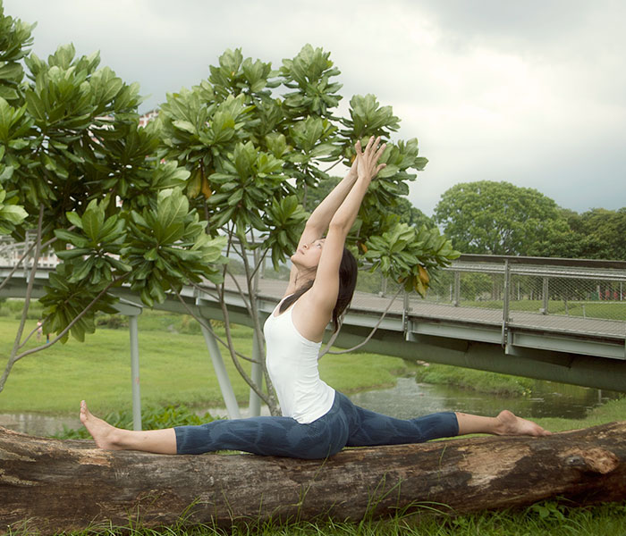 Private yoga class at home